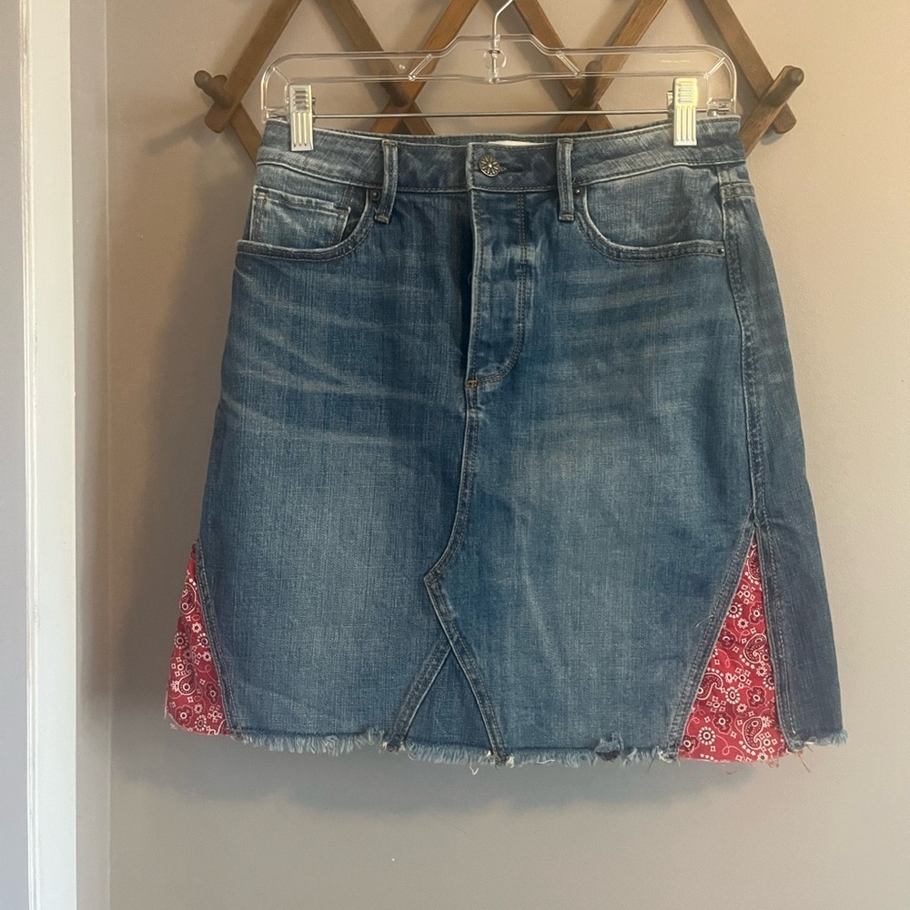 Driftwood denim bandana skirt country western cowgirl size 26